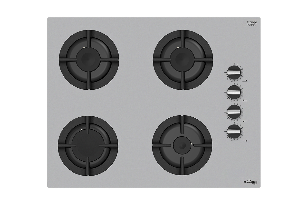 TommaTech TAO6002SG Ankastre Gazlı Ocak 65 Cm Gri Cam